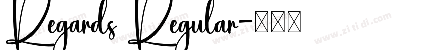 Regards Regular字体转换